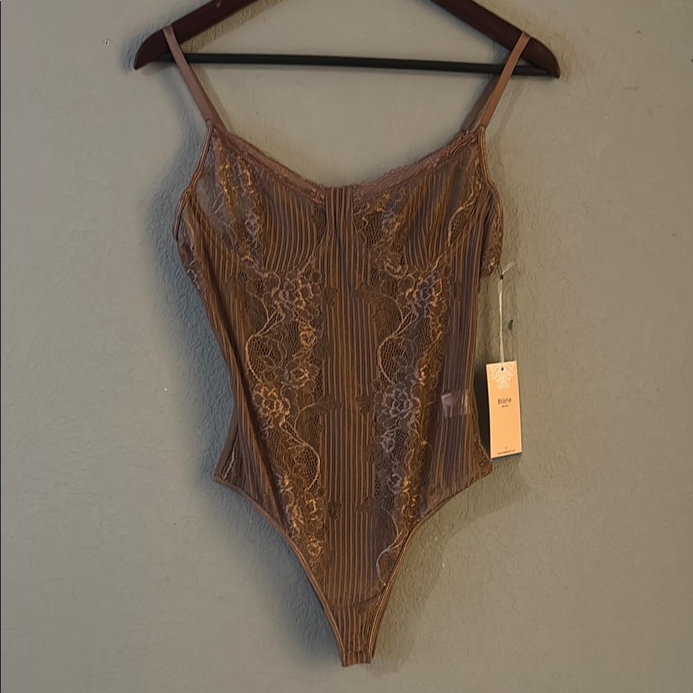 Brown Lace Bodysuit